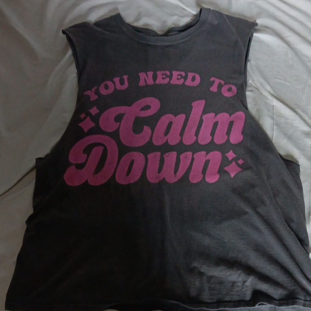 Taylor Swift YOU NEED TO CALM DOWN Cutoff Tee